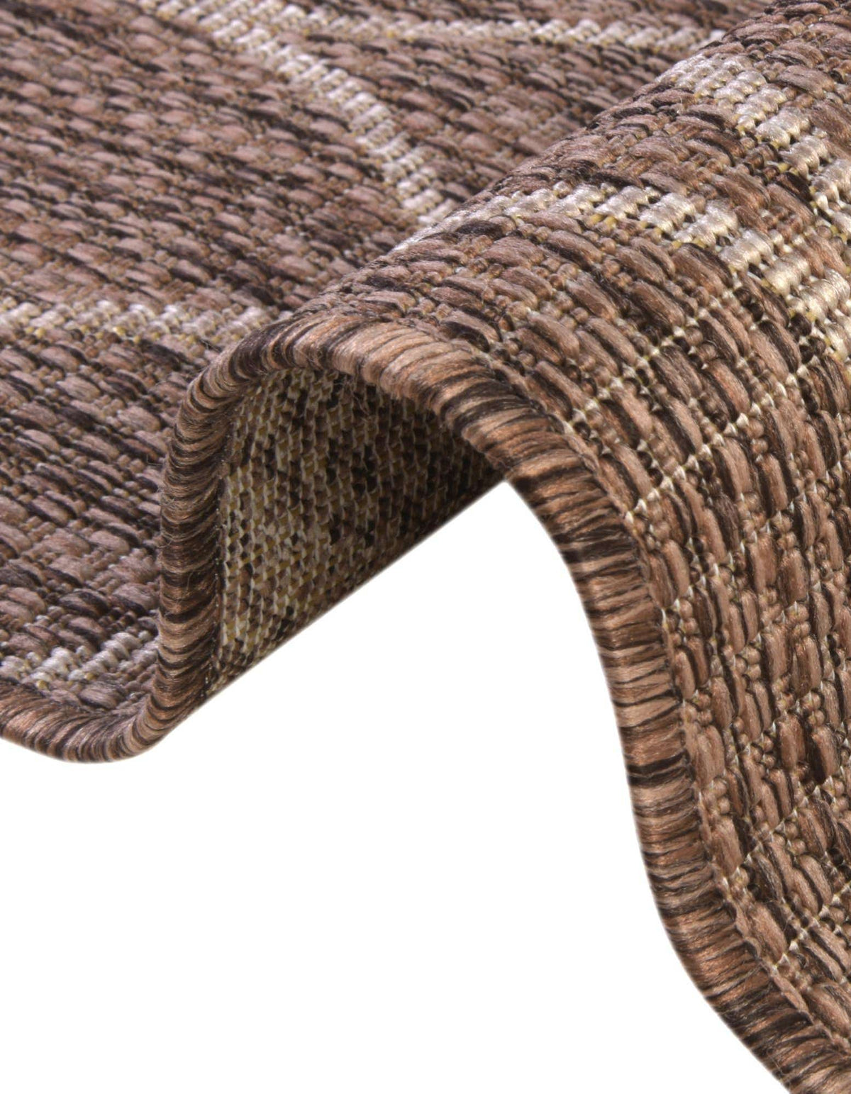 Rund Outdoor Teppich Tulum Outdoor in Braun von Hadorn™ - Lifestyle Image