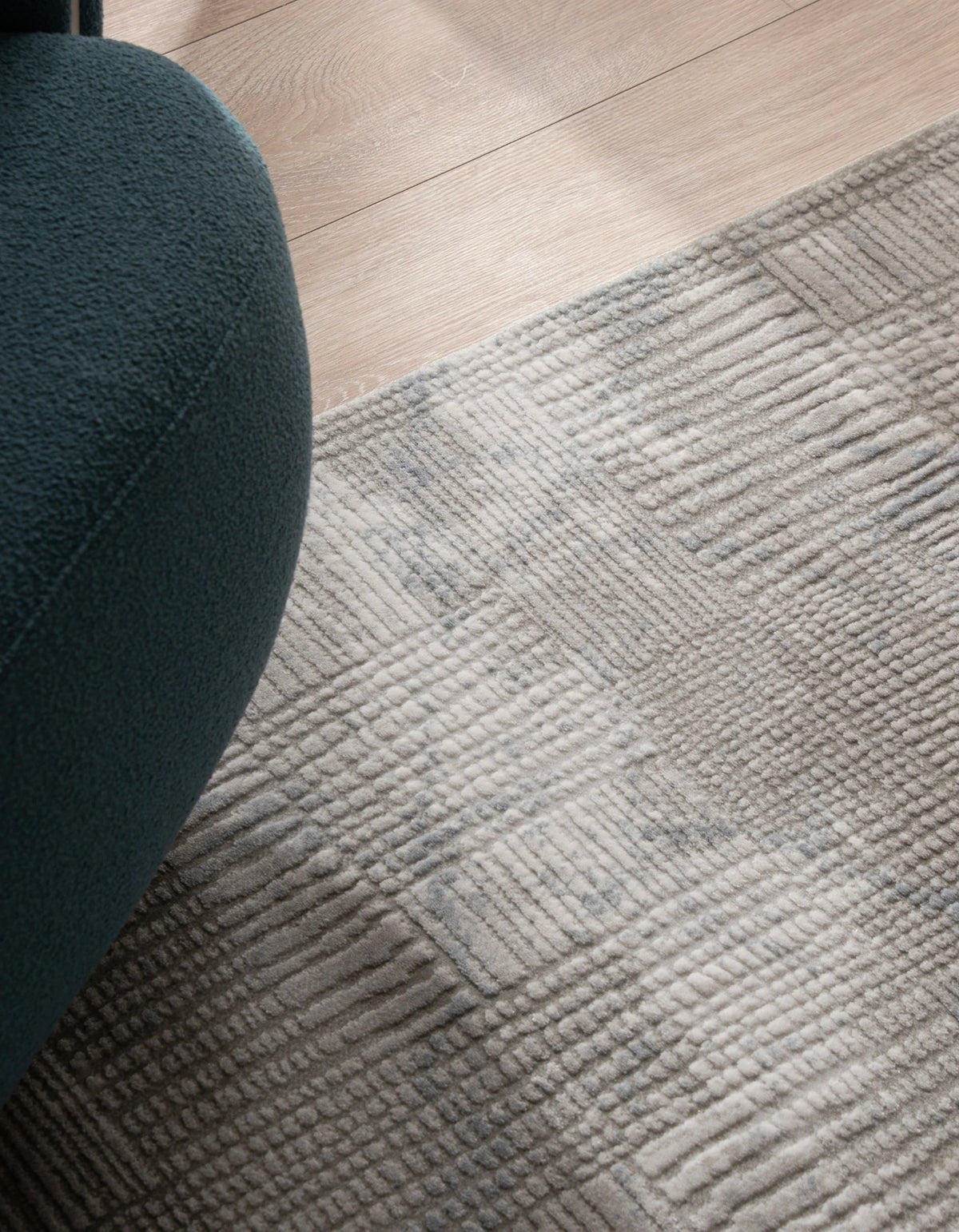 Rund Teppich Davos Flawless in Blau von Hadorn™ - Lifestyle Image