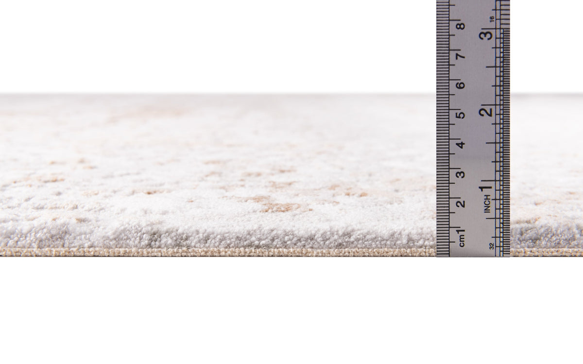 Rund Teppich Davos Fusion in Beige von Hadorn™ - Lifestyle Image