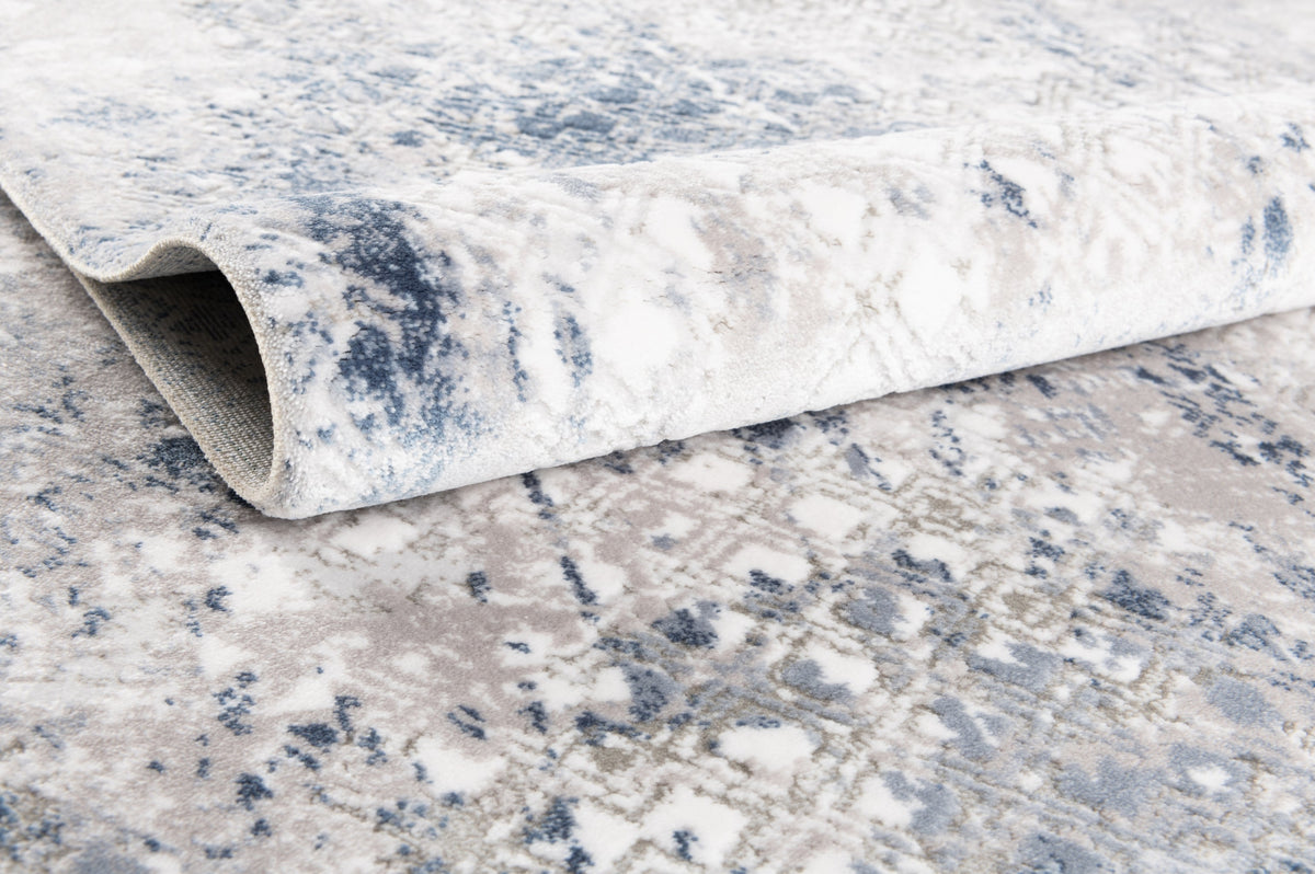 Rund Teppich Davos Magic in Blau von Hadorn™ - Lifestyle Image