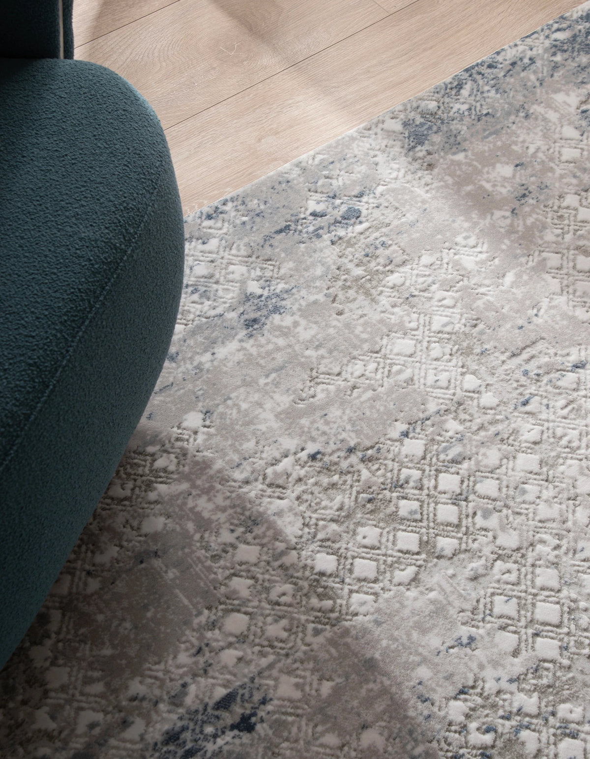 Rechteck Teppich Davos Magic in Blau von Hadorn™ - Lifestyle Image