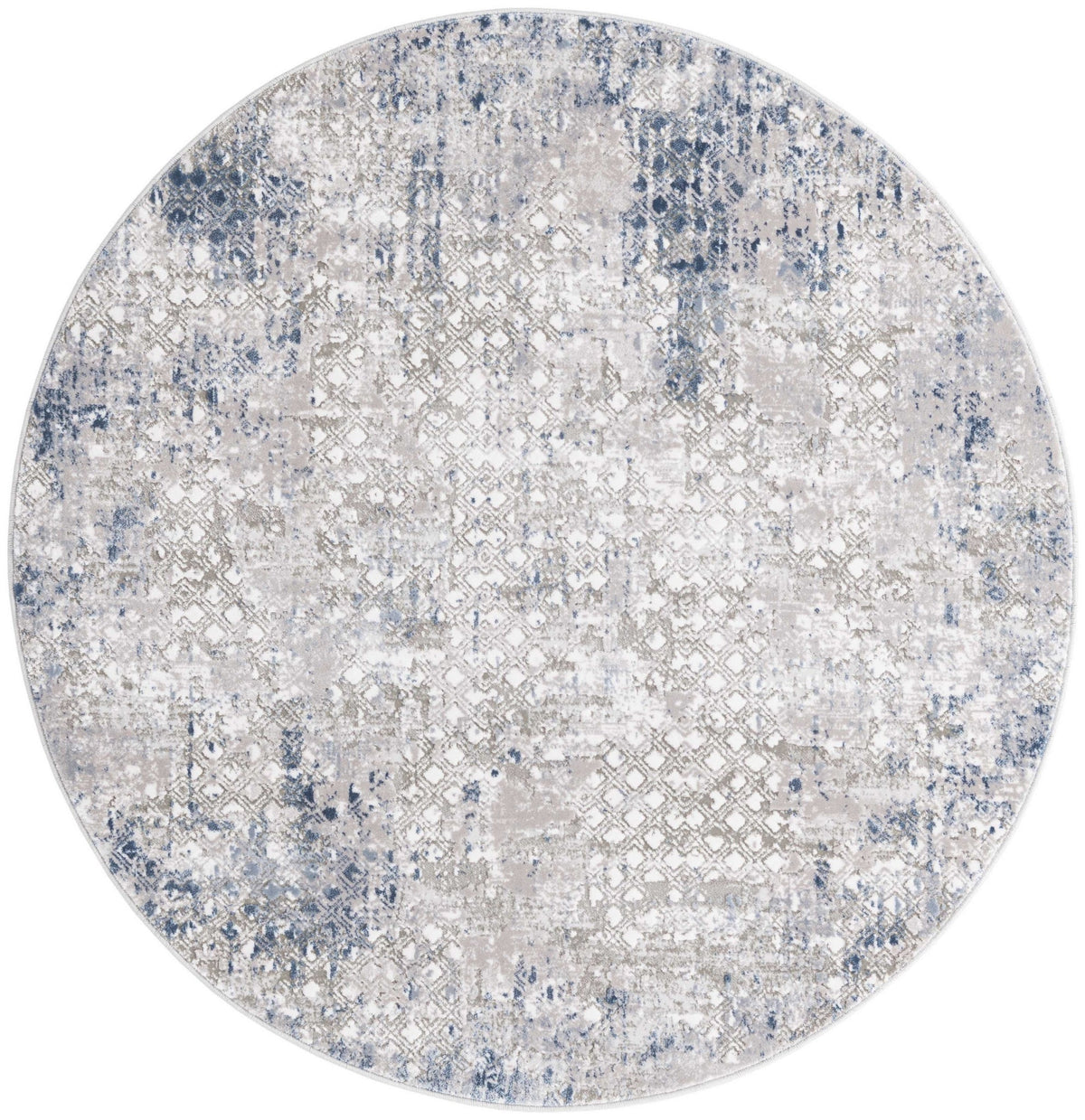 Rund Teppich Davos Magic in Blau von Hadorn™ - Lifestyle Image