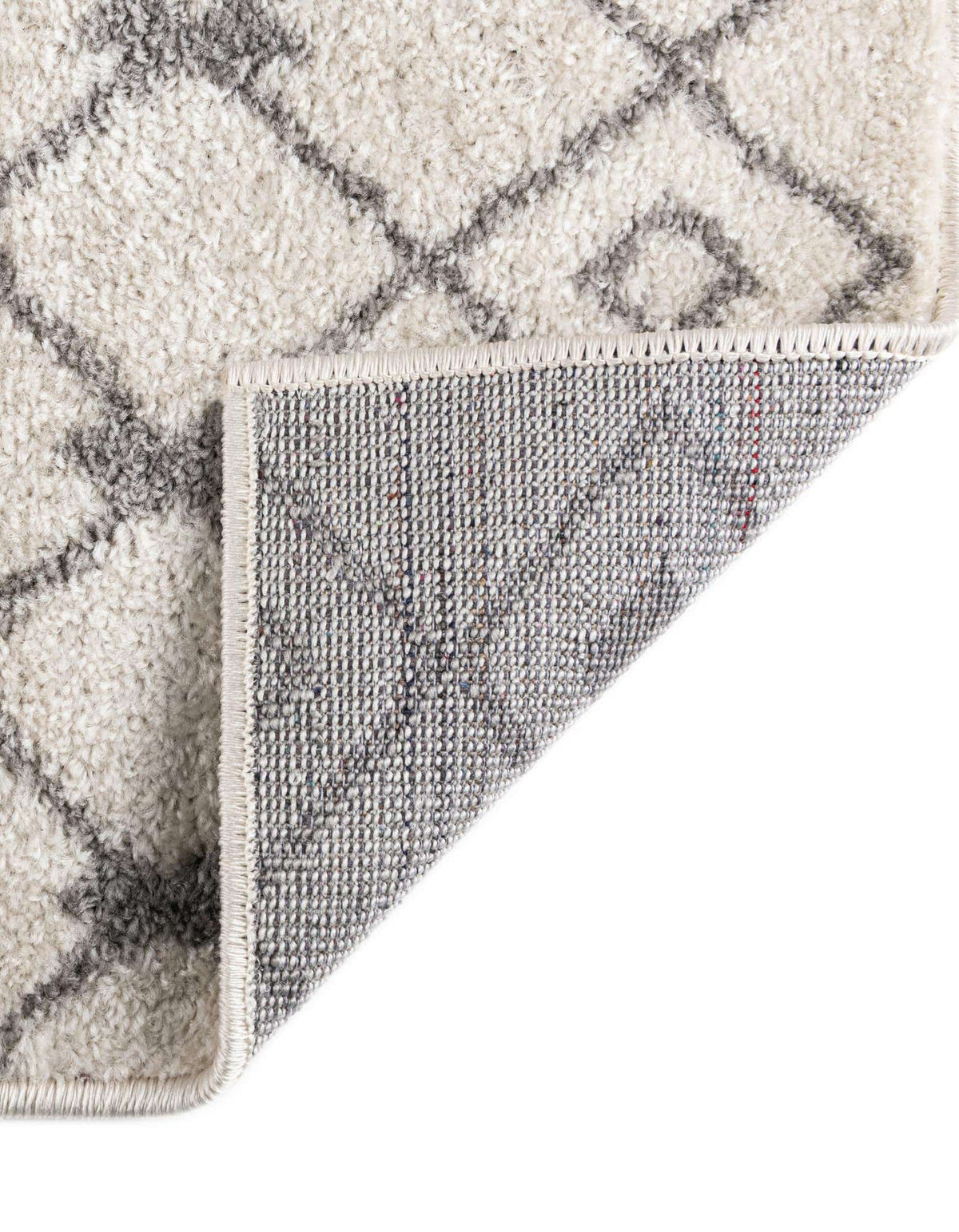 Rechteck Teppich Moroccan Trellis in Elfenbein und Grau von Hadorn™ - Lifestyle Image