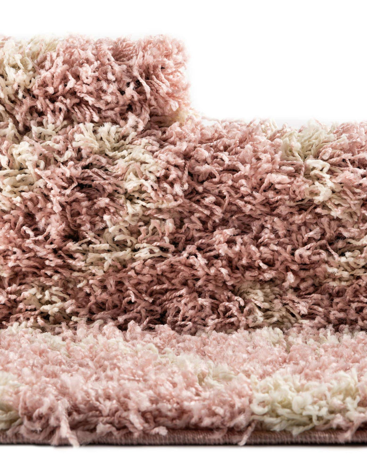 Quadratisch Hochflorteppich Trellis Shag in Hellrosa von Hadorn™ - Lifestyle Image