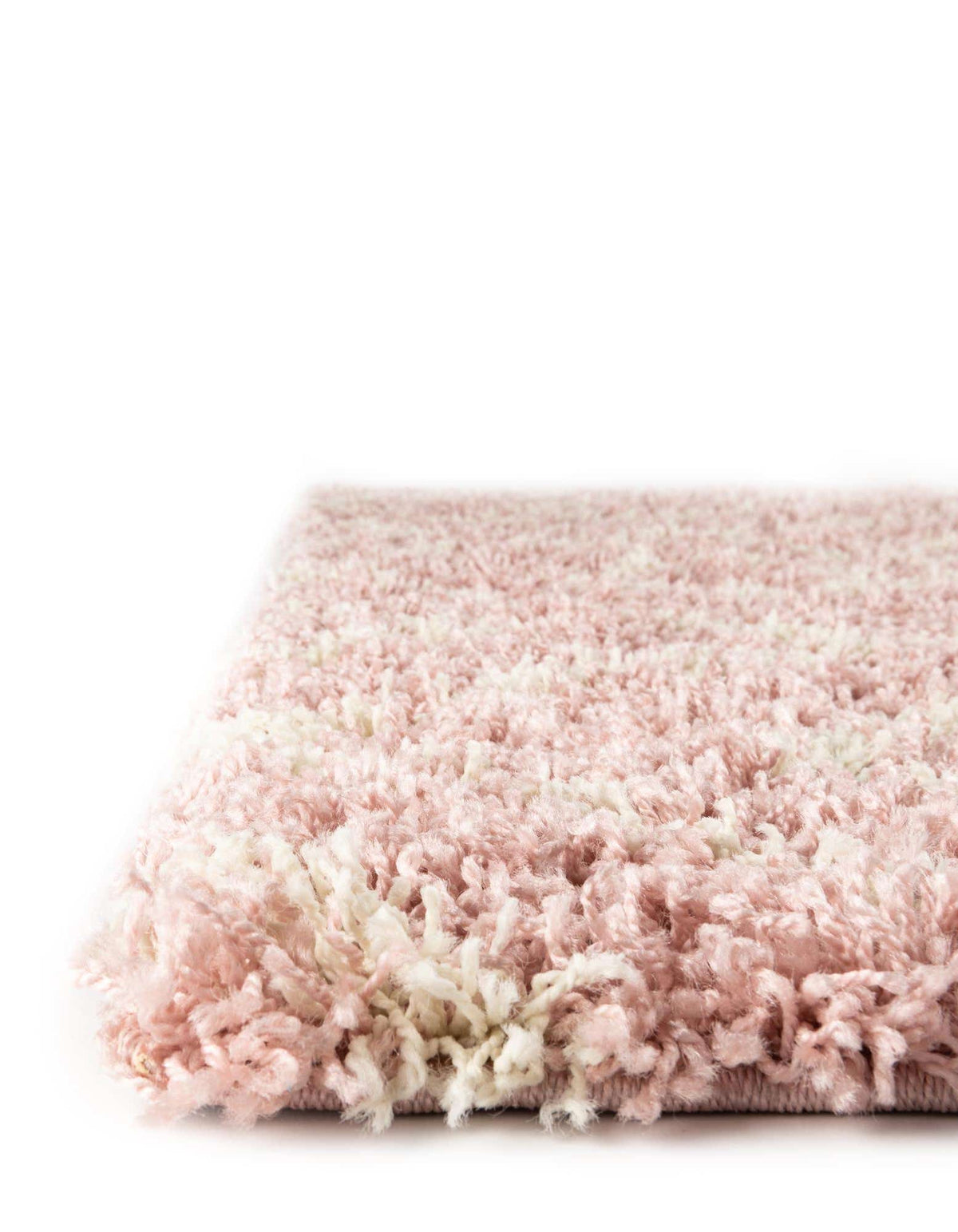 Quadratisch Hochflorteppich Trellis Shag in Hellrosa von Hadorn™ - Lifestyle Image