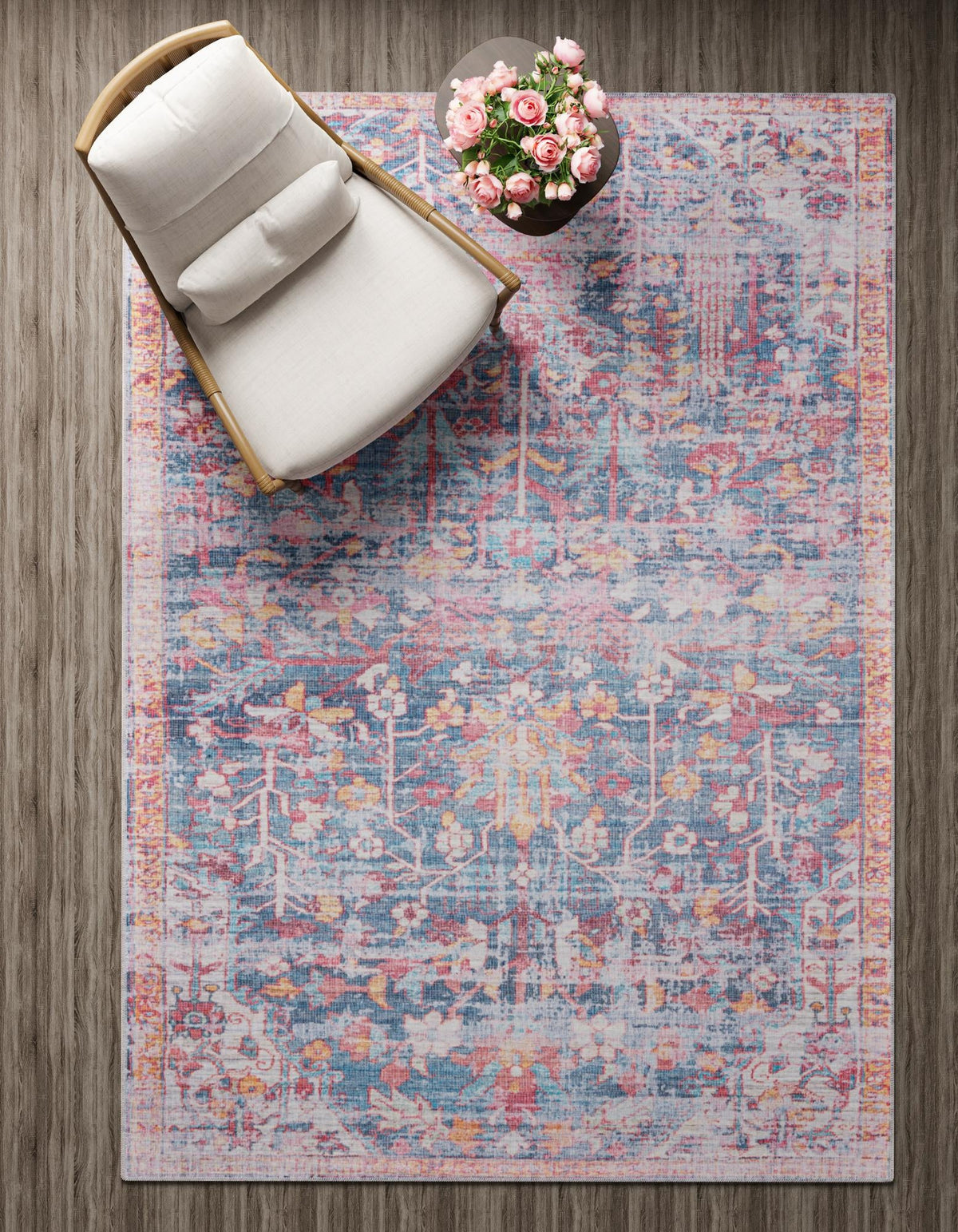 Rechteck Teppich Maahru in Marineblau von Hadorn™ - Lifestyle Image