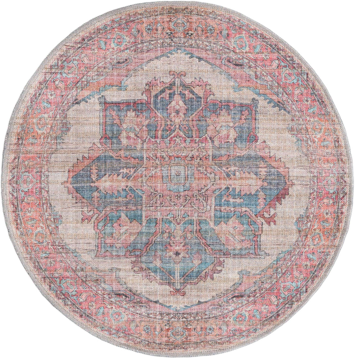 Rund Teppich Nostalgia in Antikes Beige von Hadorn™ - Lifestyle Image