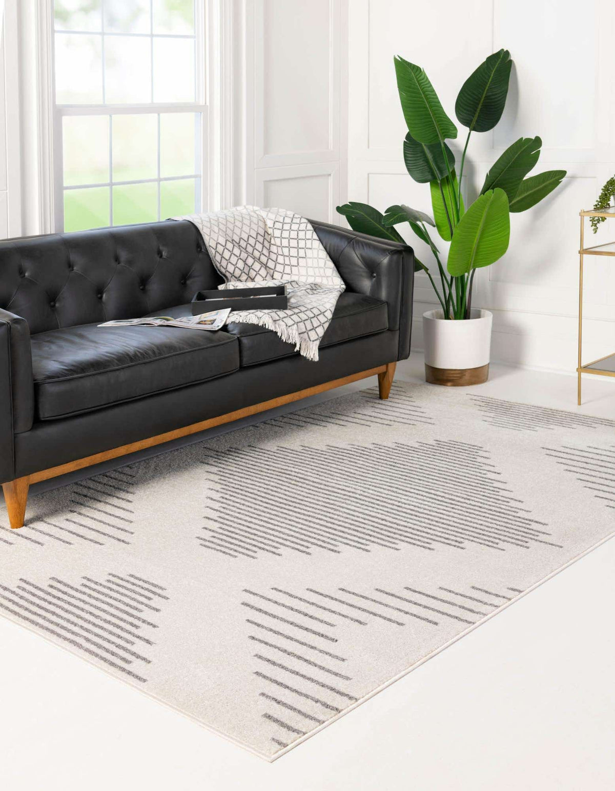 Rechteck Teppich Kai in Elfenbein und Grau von Hadorn™ - Lifestyle Image