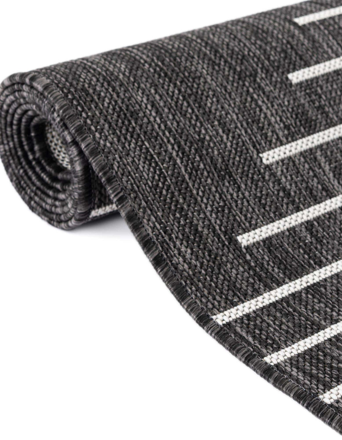 Rund Outdoor Teppich Tulum Outdoor in Anthrazit von Hadorn™ - Lifestyle Image