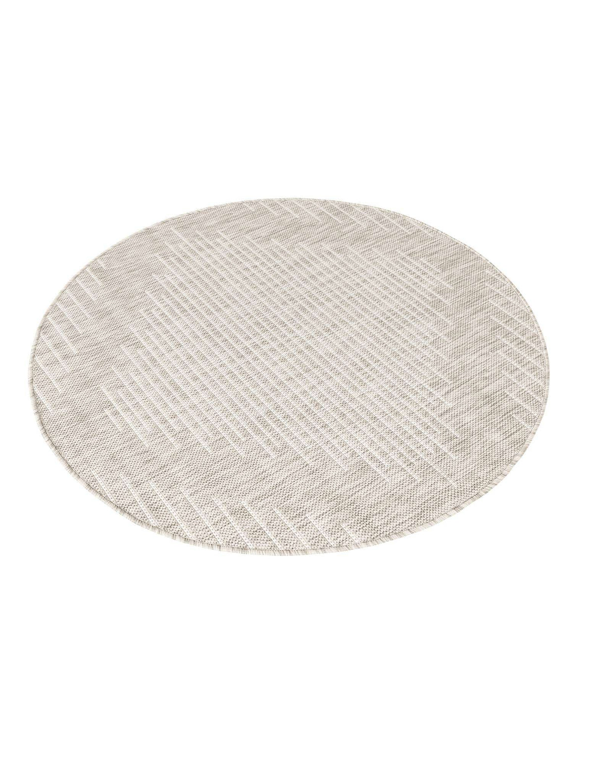 Rund Outdoor Teppich Tulum Outdoor in Grau von Hadorn™ - Lifestyle Image