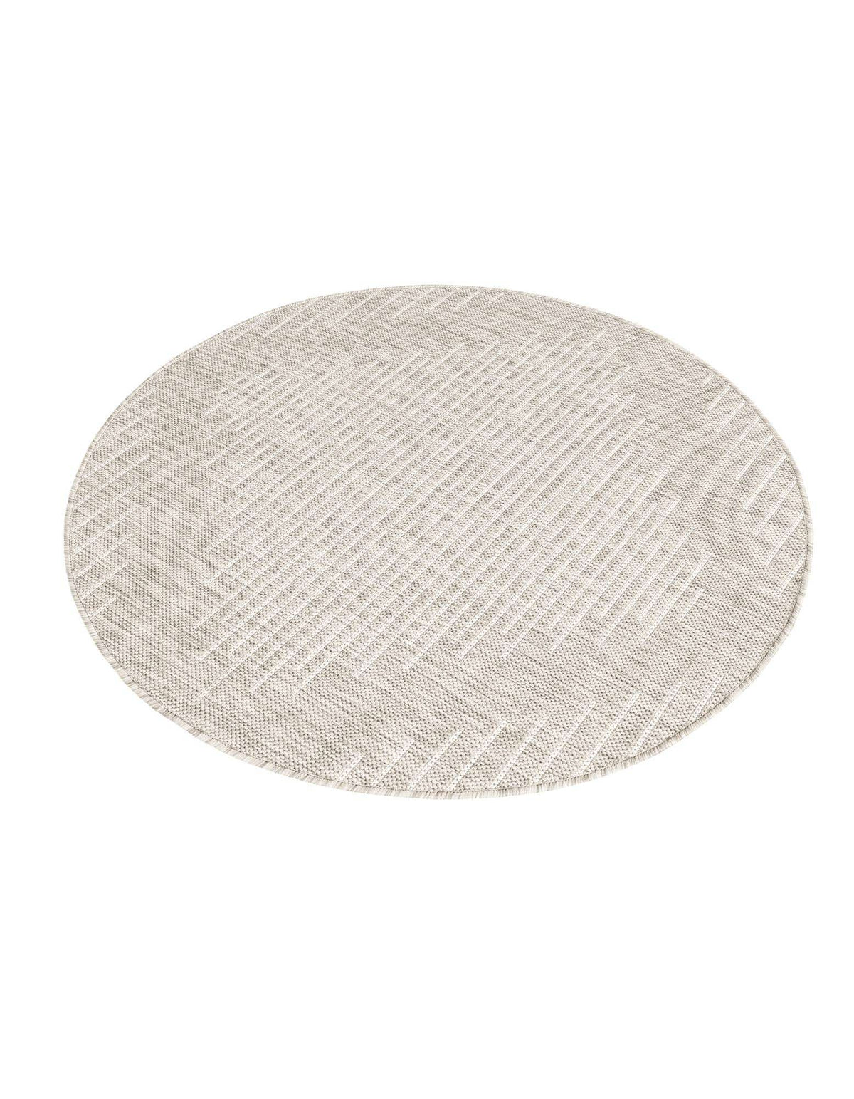 Rund Outdoor Teppich Tulum Outdoor in Grau von Hadorn™ - Lifestyle Image