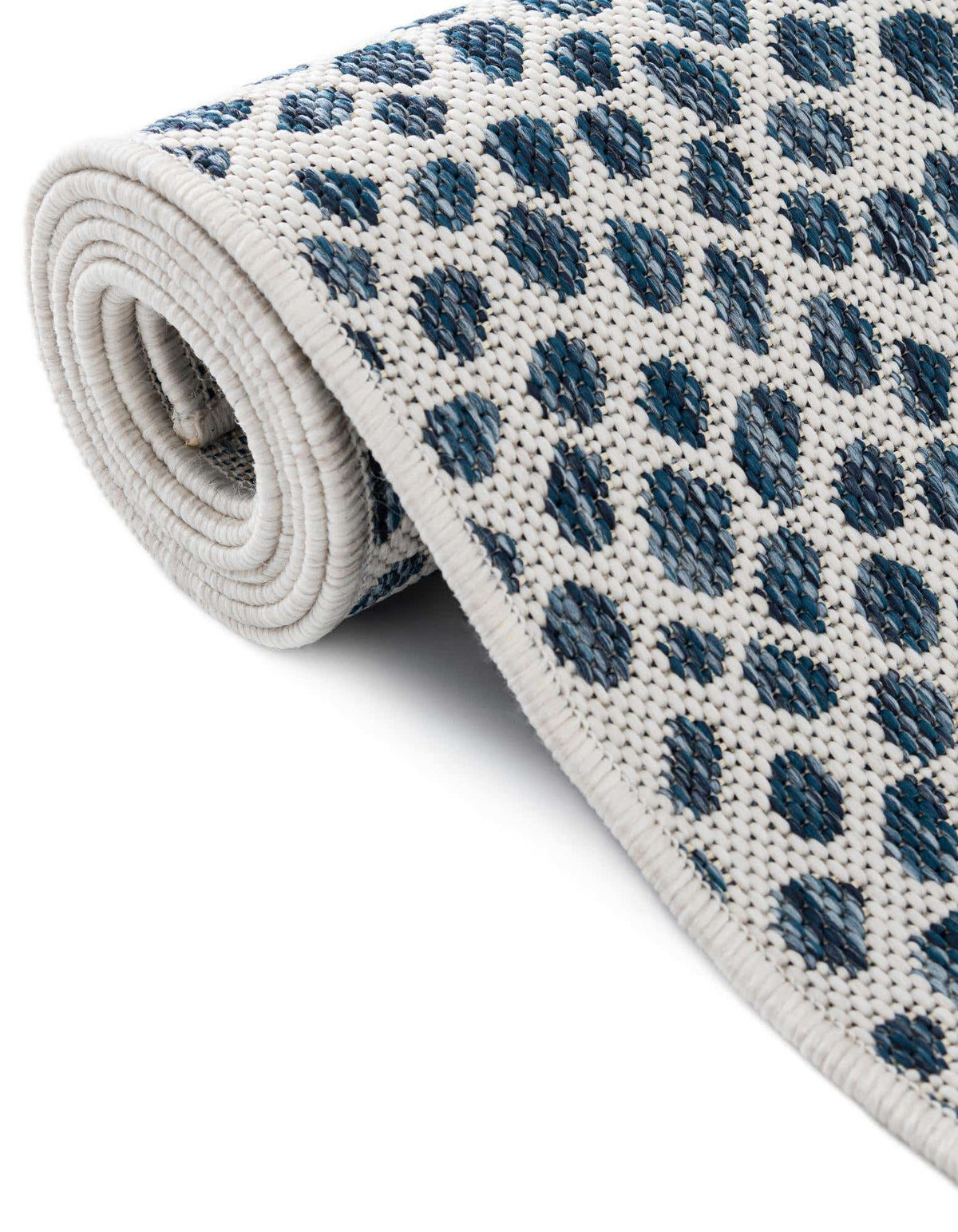 Achteck Outdoor Teppich Tulum Outdoor in Blau von Hadorn™ - Lifestyle Image