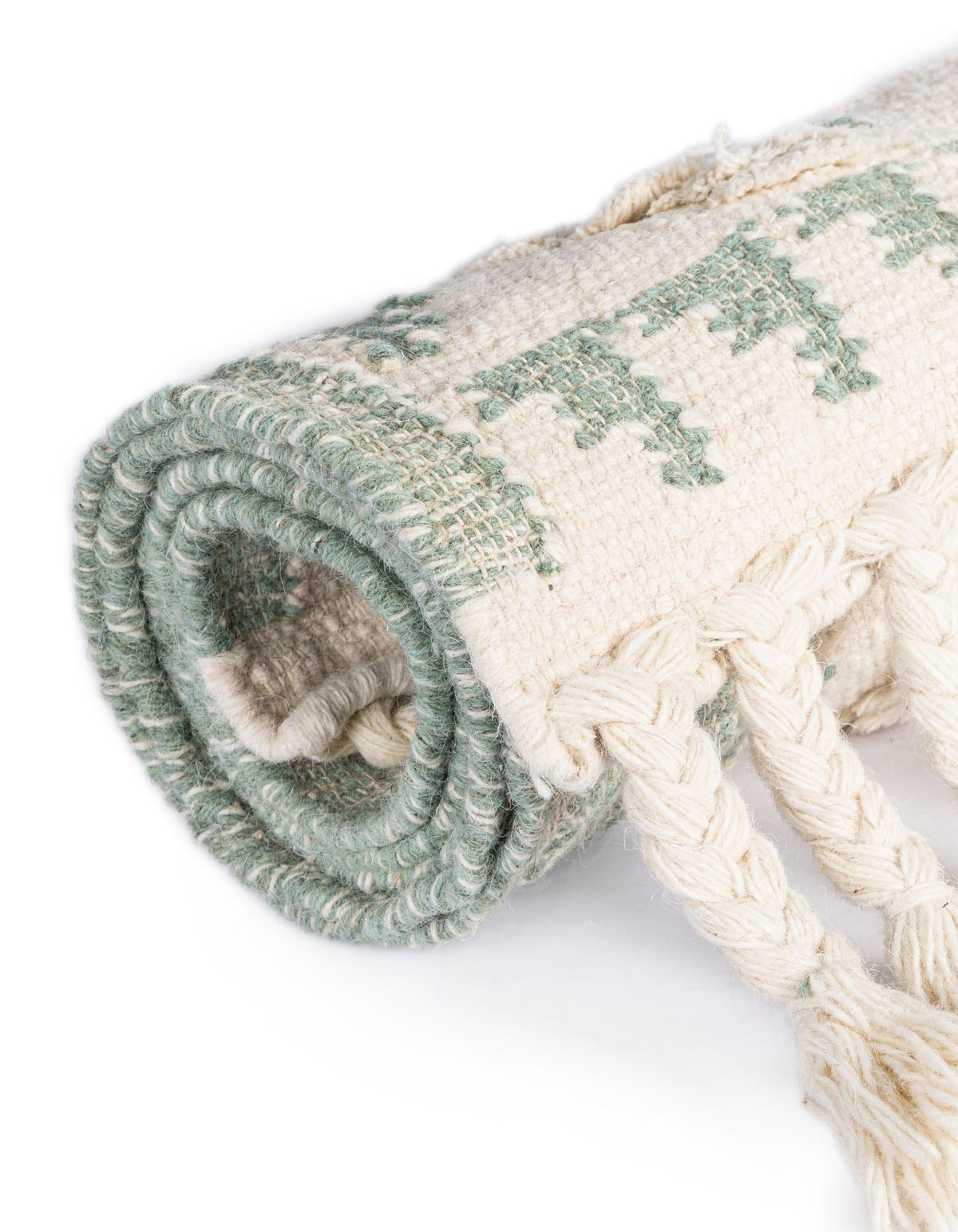 Läufer Handgeflochten Teppich Arizona in Aquamarin von Hadorn™ - Lifestyle Image