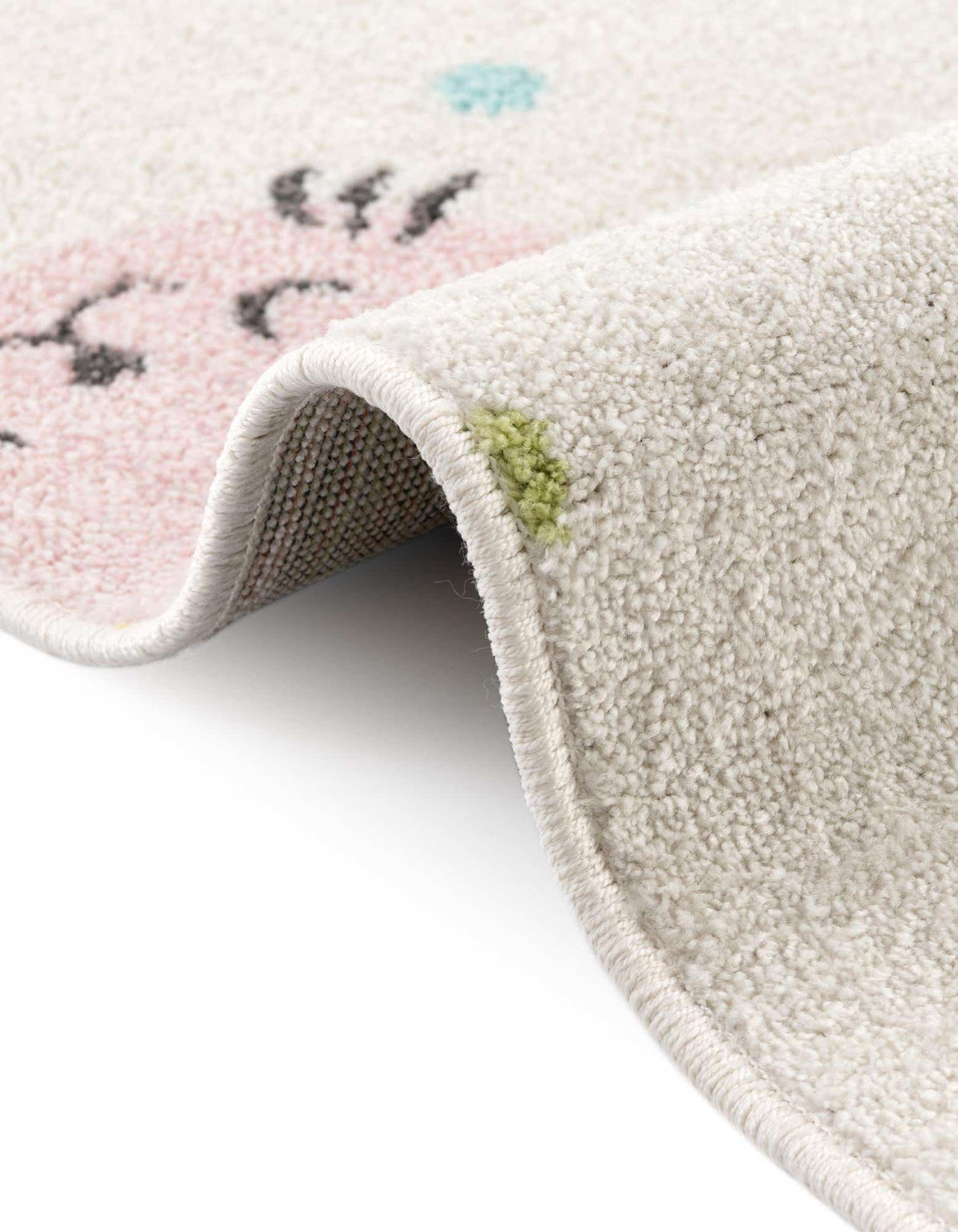 Rund Teppich Whimsy Kids in Elfenbein von Hadorn™ - Lifestyle Image