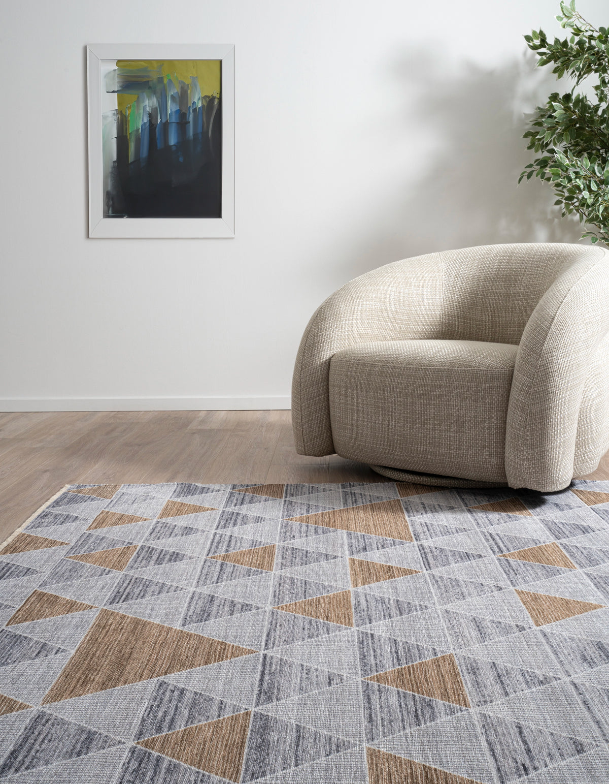 Rechteck Teppich Kriens Atum in Grau von Hadorn™ - Lifestyle Image