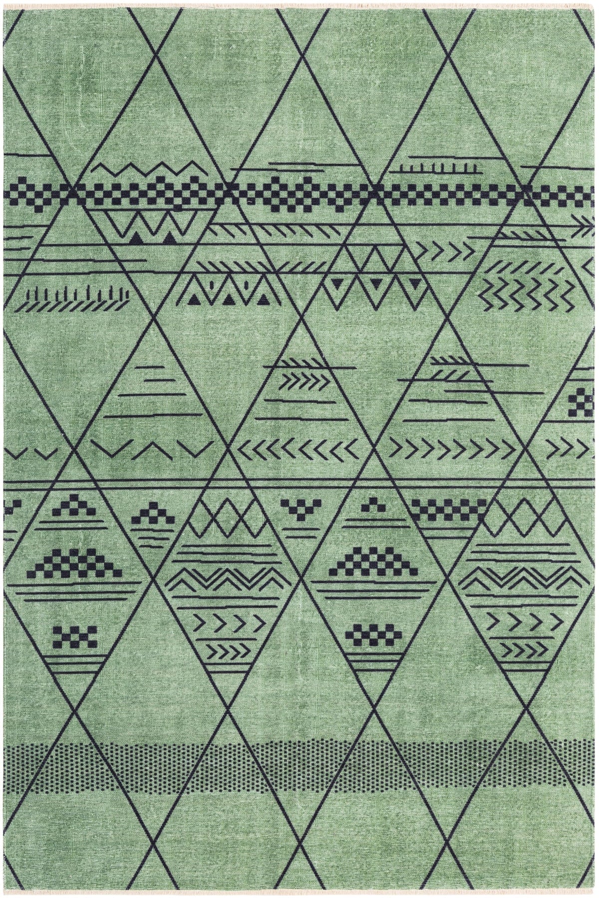 Rechteck Teppich Kriens Maya in Grün von Hadorn™ - Lifestyle Image