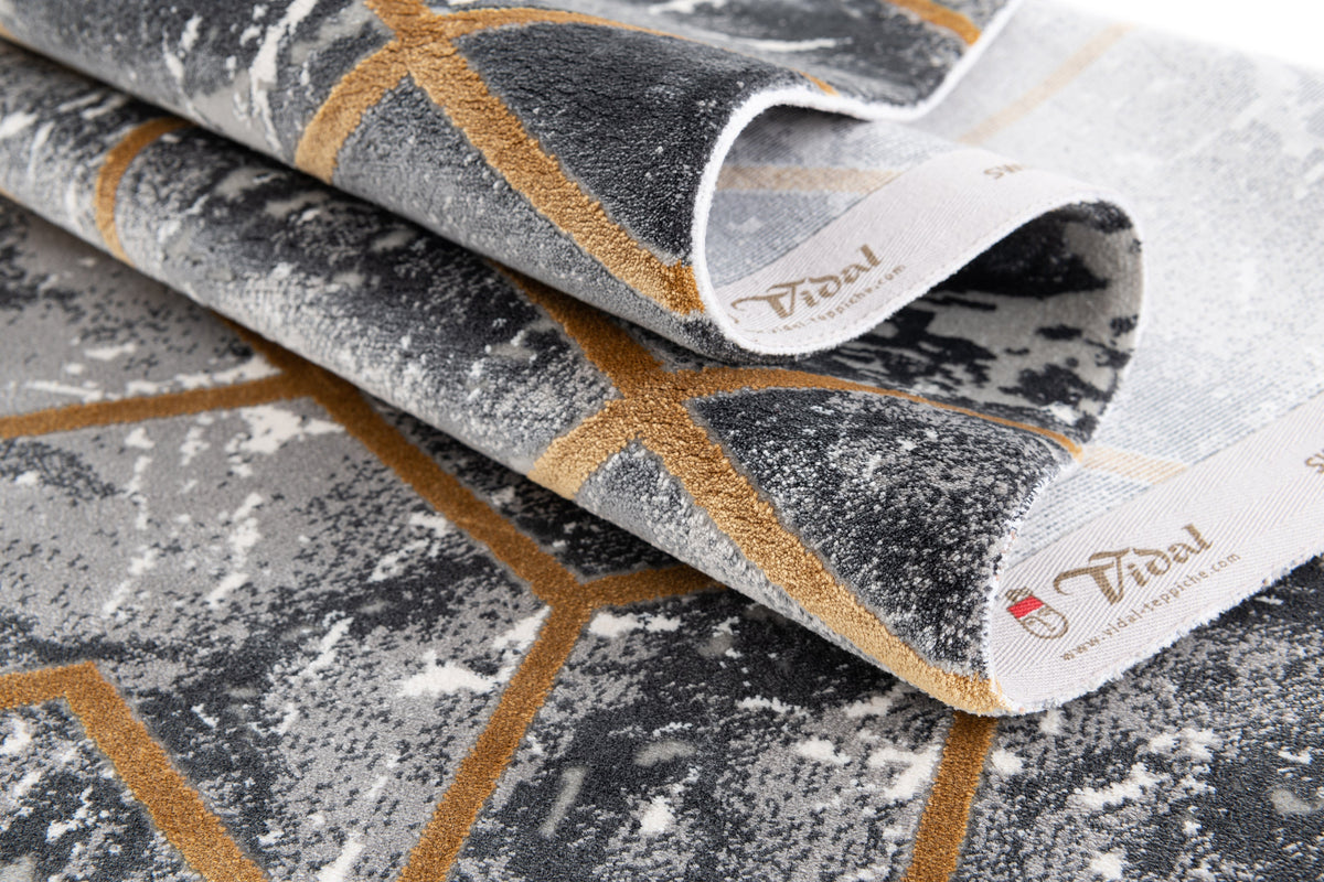 Rechteck Luxus Teppich Montreux in Dunkelgrau von Hadorn™ - Lifestyle Image