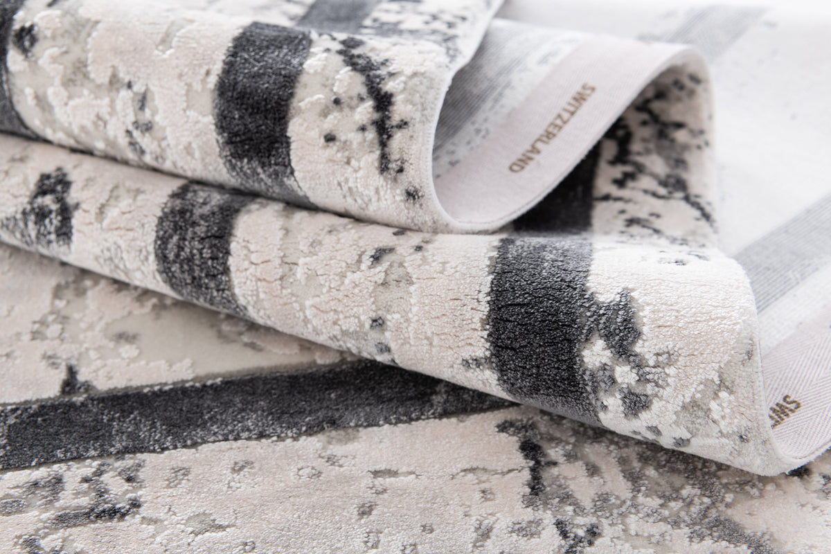 Rechteck Luxus Teppich Montreux in Grau von Hadorn™ - Lifestyle Image