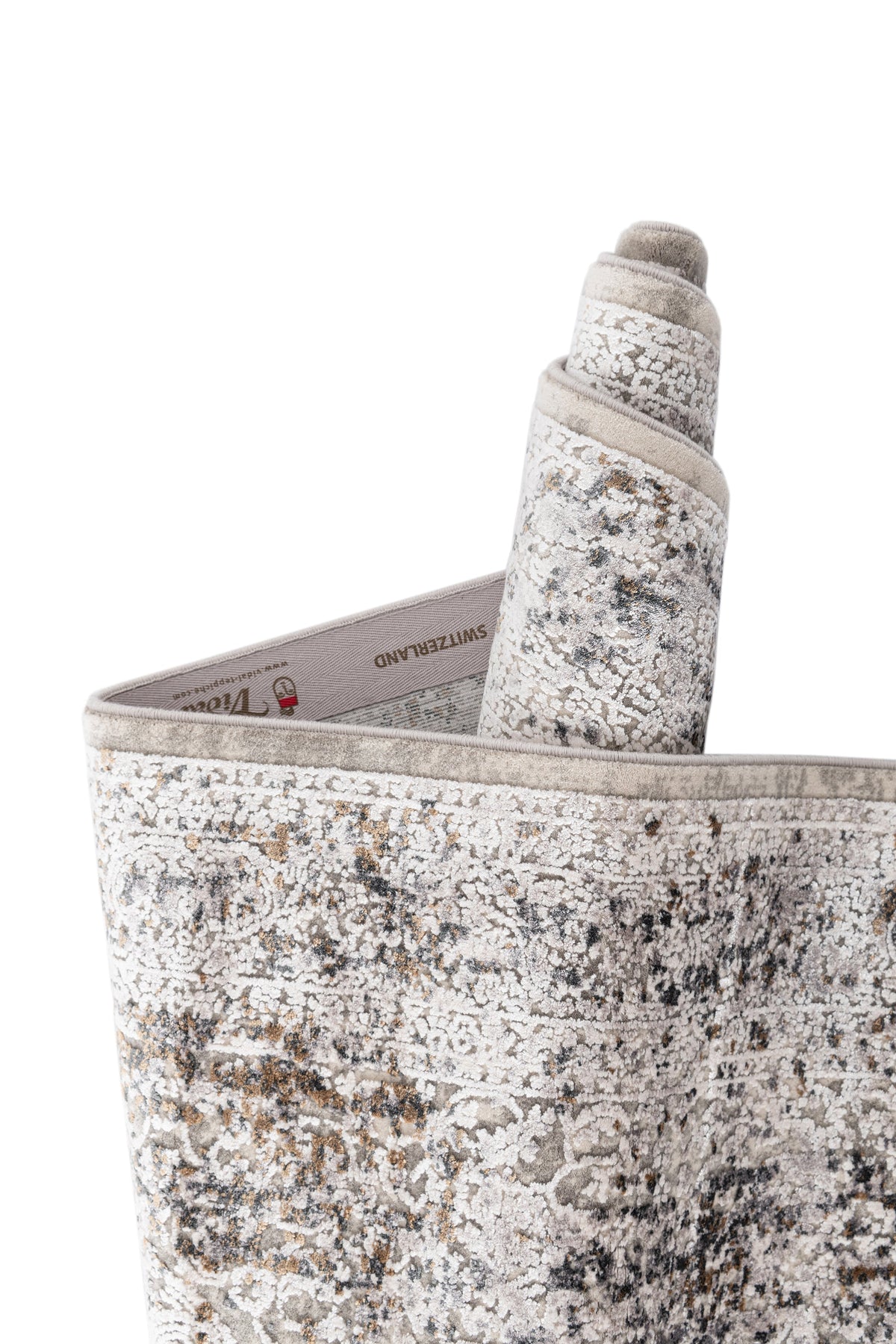 Rechteck Luxus Teppich Basel in Grau von Hadorn™ - Lifestyle Image