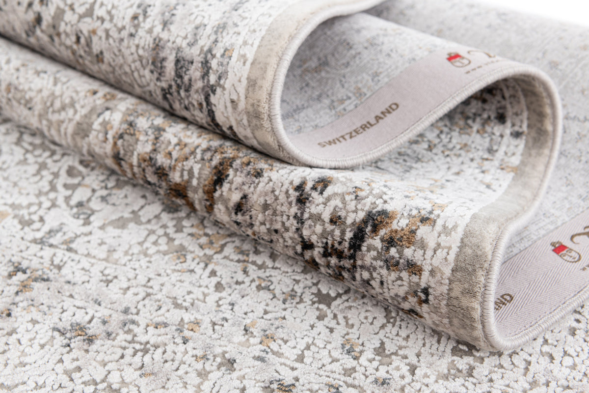 Rechteck Luxus Teppich Basel in Grau von Hadorn™ - Lifestyle Image