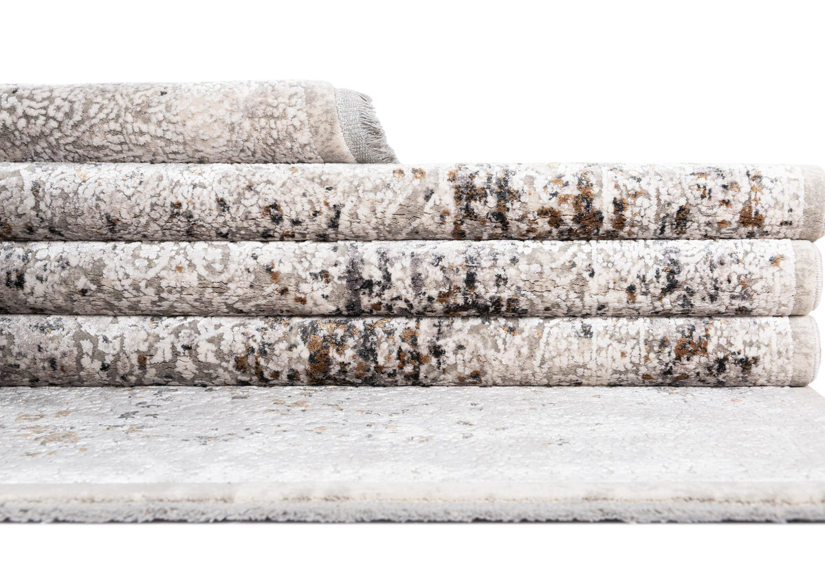 Rechteck Luxus Teppich Basel in Grau von Hadorn™ - Lifestyle Image