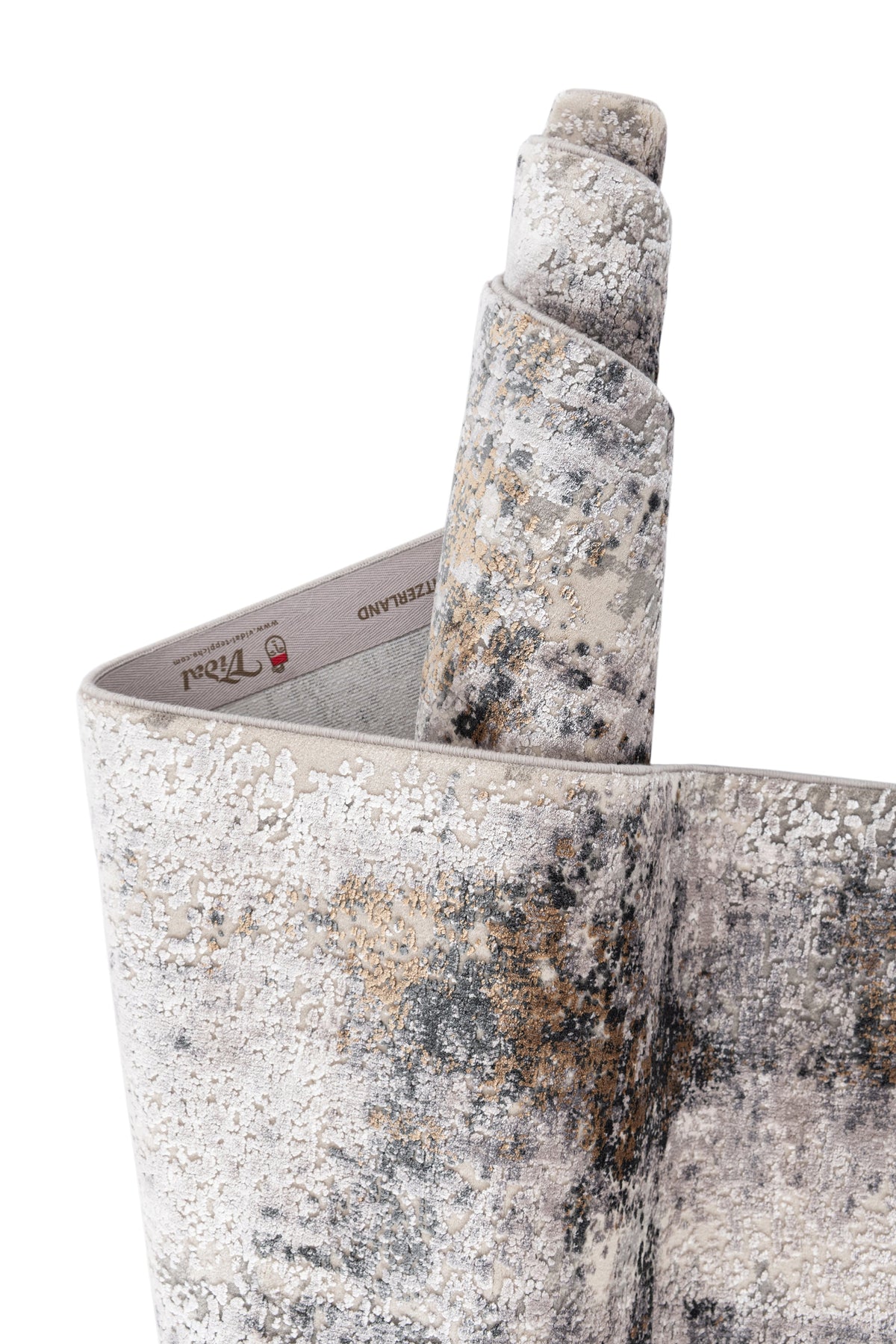 Rechteck Luxus Teppich Basel in Grau von Hadorn™ - Lifestyle Image