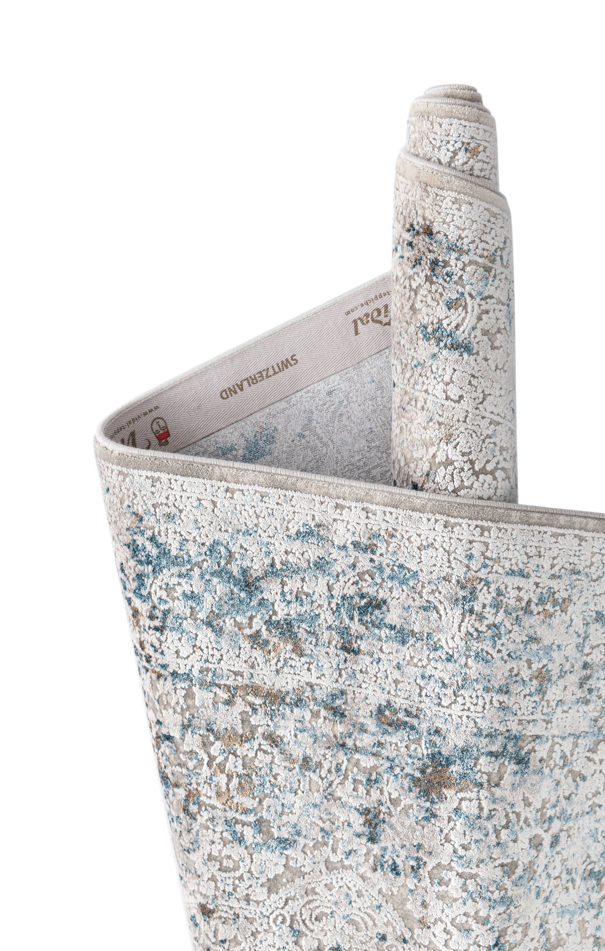 Rechteck Luxus Teppich Basel in Grau von Hadorn™ - Lifestyle Image