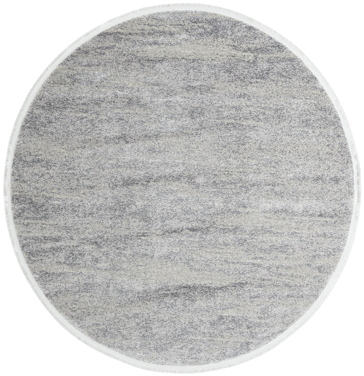Rund Luxus Teppich Chiasso in Blau von Hadorn™ - Lifestyle Image