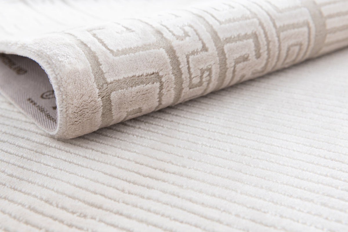 Rechteck Luxus Teppich Chiasso in Weiss von Hadorn™ - Lifestyle Image