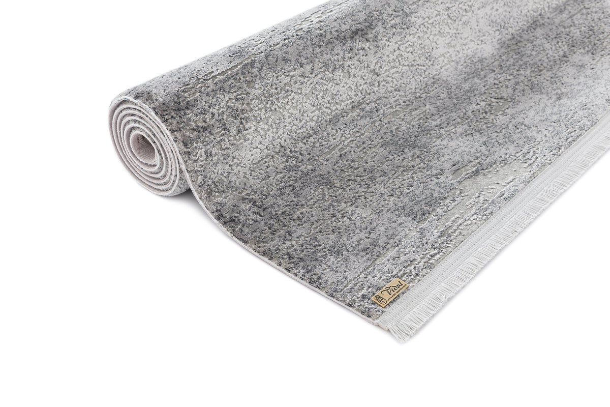 Rund Luxus Teppich Chiasso in Blau von Hadorn™ - Lifestyle Image