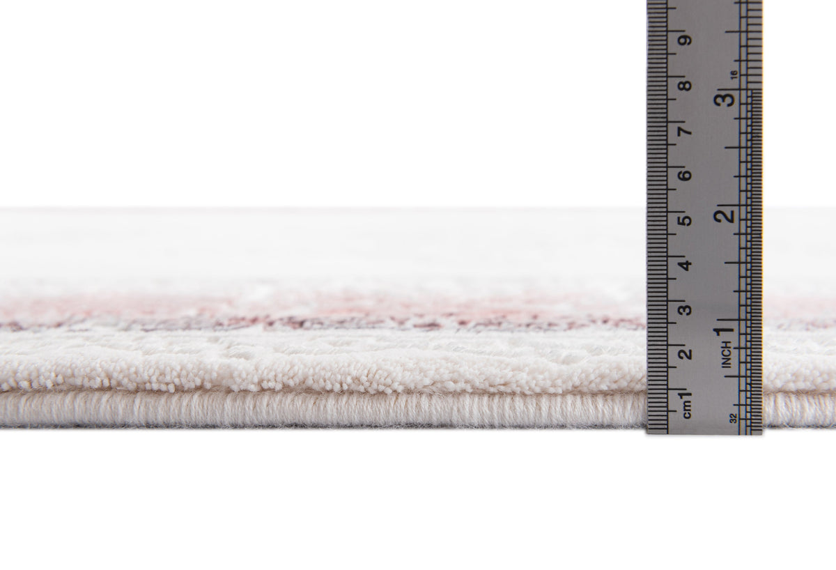 Rund Luxus Teppich Arosa in Weiss von Hadorn™ - Lifestyle Image
