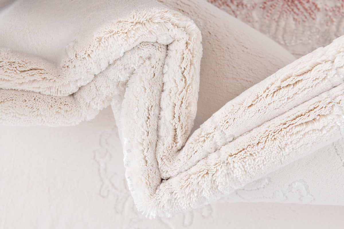 Rund Luxus Teppich Arosa in Weiss von Hadorn™ - Lifestyle Image