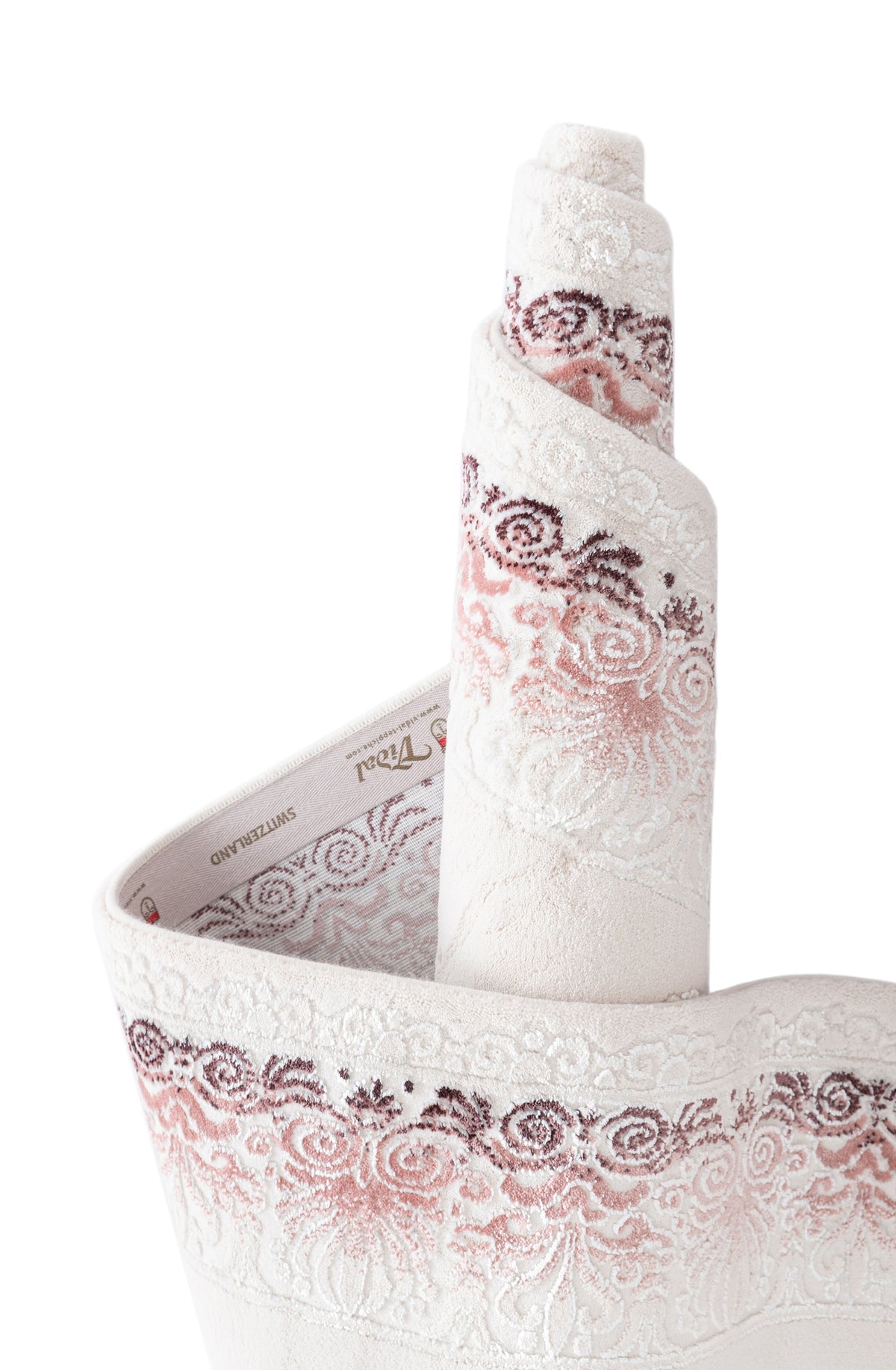 Rund Luxus Teppich Arosa in Weiss von Hadorn™ - Lifestyle Image
