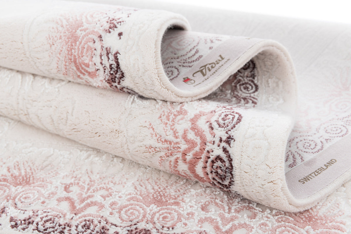 Rund Luxus Teppich Arosa in Weiss von Hadorn™ - Lifestyle Image