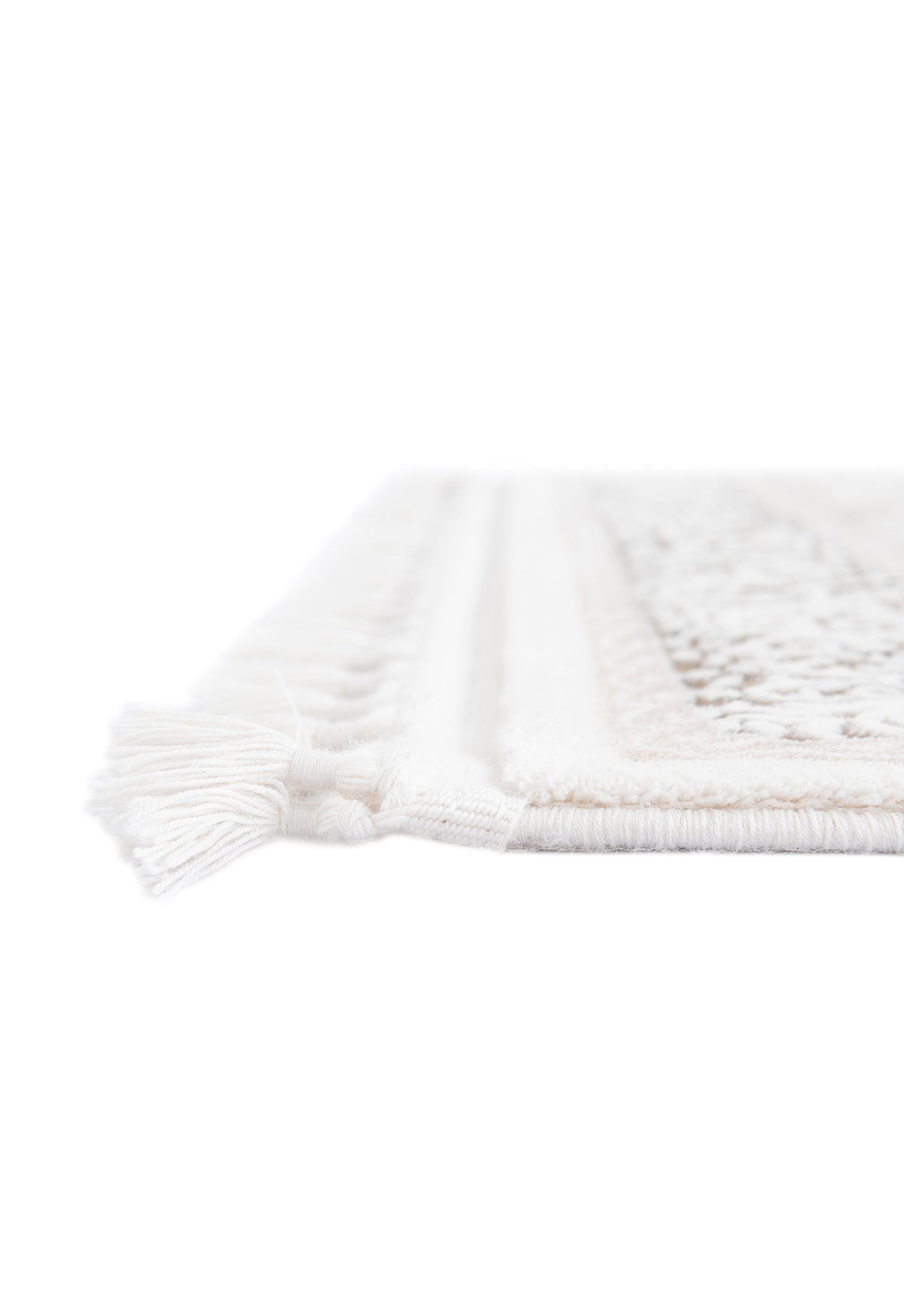 Rund Luxus Teppich Arosa in Weiss von Hadorn™ - Lifestyle Image