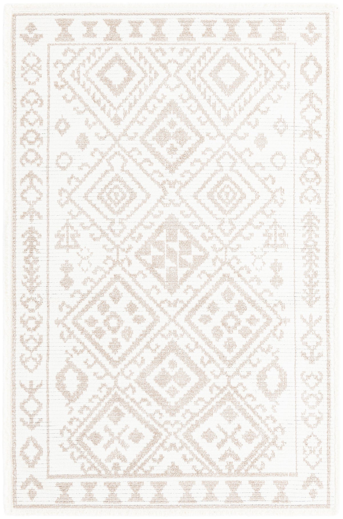 Rechteck Teppich St. Gallen Folklore in Weiss von Hadorn™ - Lifestyle Image