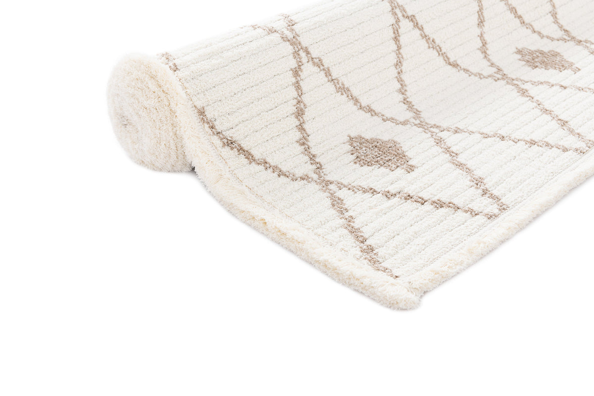 Rechteck Teppich St. Gallen Folklore in Weiss von Hadorn™ - Lifestyle Image