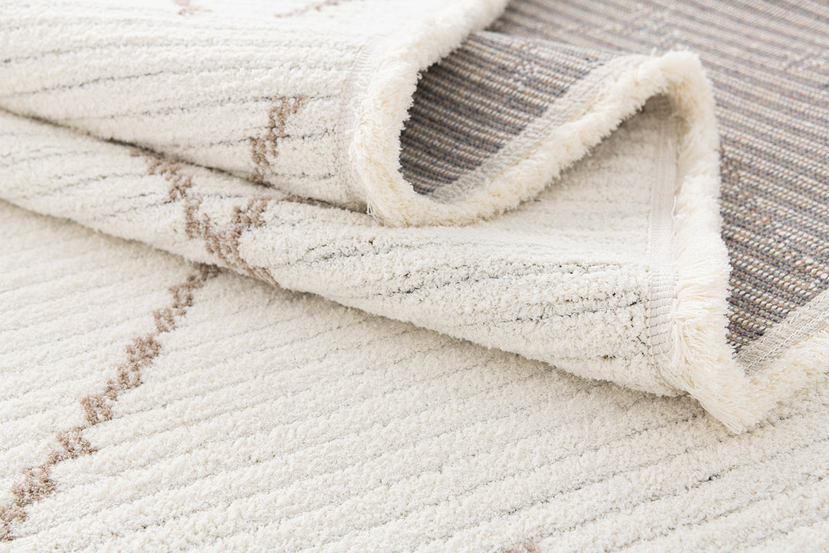 Rechteck Teppich St. Gallen Folklore in Weiss von Hadorn™ - Lifestyle Image