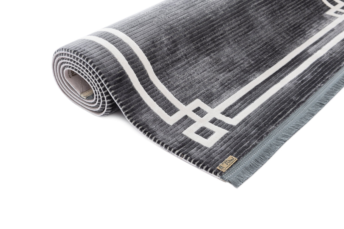 Rechteck Luxus Teppich Flims in Grau von Hadorn™ - Lifestyle Image