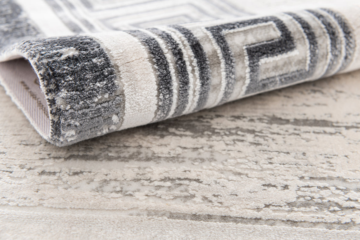 Rechteck Luxus Teppich Montreux in Hellgrau von Hadorn™ - Lifestyle Image