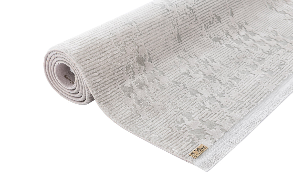 Rechteck Luxus Teppich Chiasso in Hellgrau von Hadorn™ - Lifestyle Image