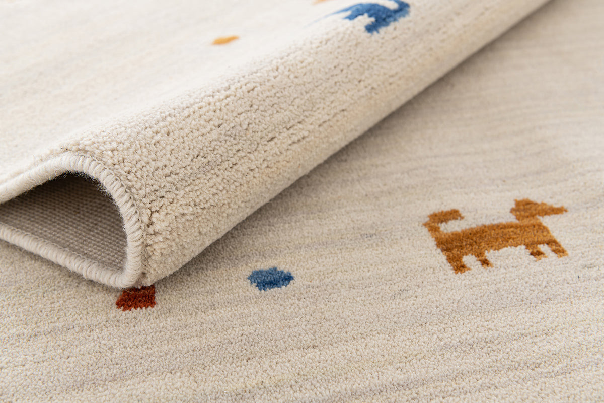 Quadratisch Teppich Emmen in Beige von Hadorn™ - Lifestyle Image