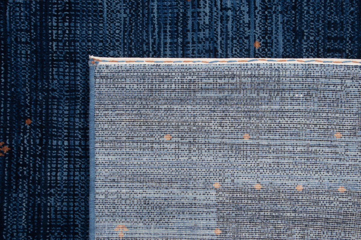Quadratisch Teppich Emmen in Blau von Hadorn™ - Lifestyle Image