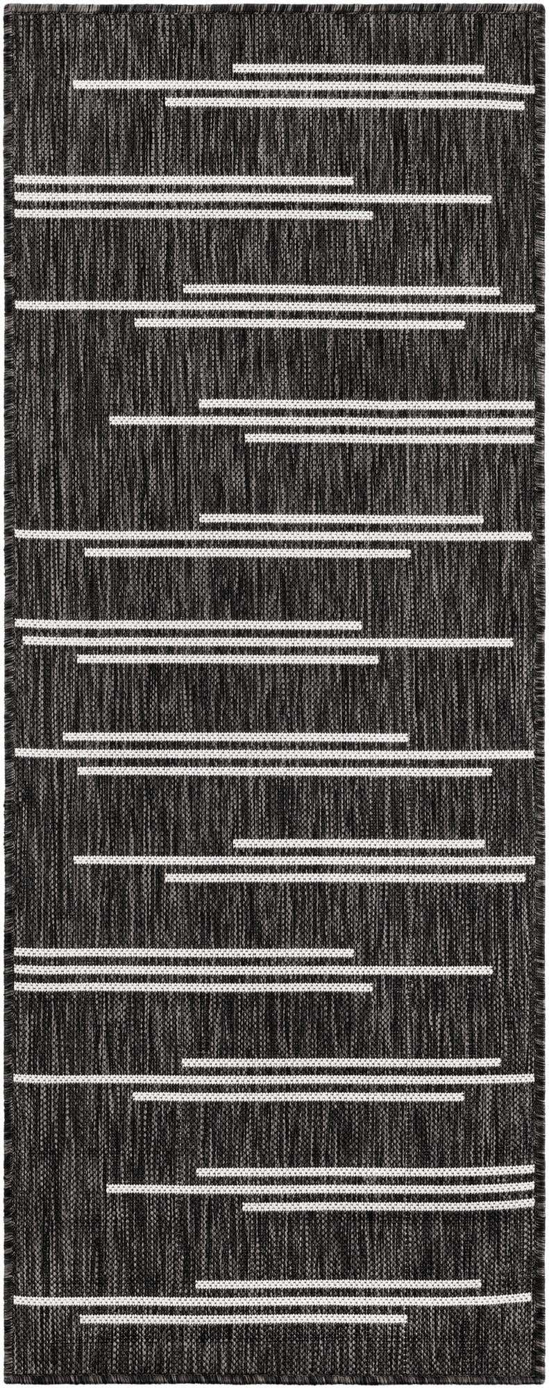 Läufer Outdoor Teppich Tulum Outdoor in Schwarz und Weiss von Hadorn™ - Lifestyle Image