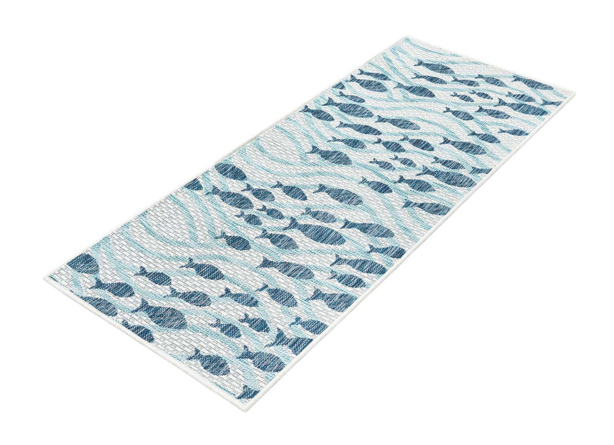 Läufer Outdoor Teppich Tulum Outdoor in Blau von Hadorn™ - Lifestyle Image