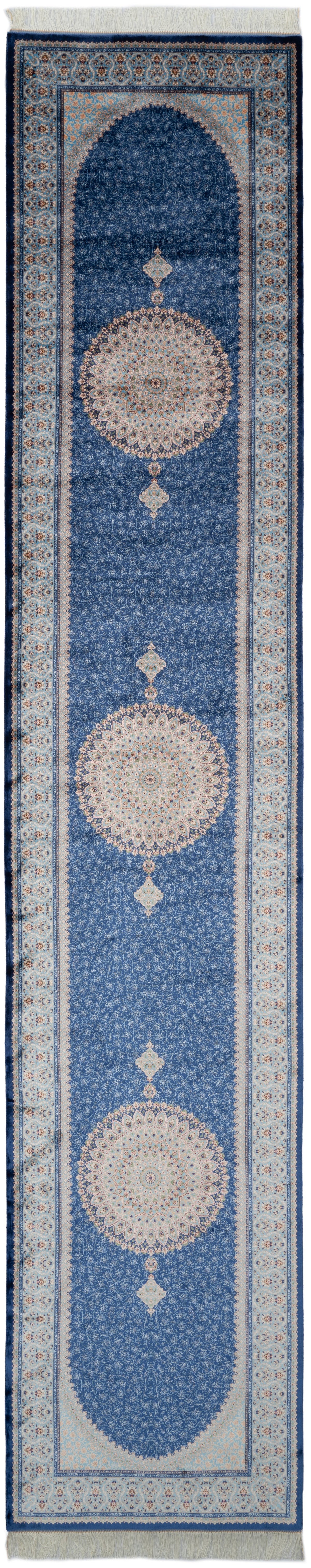 Läufer Teppich Kalopsia Malaquita in Blau von Hadorn™ - Lifestyle Image