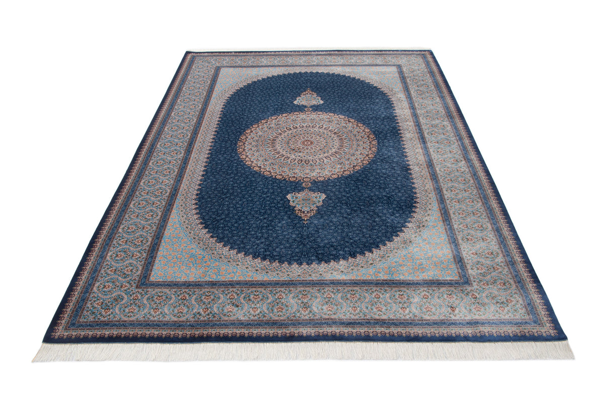 Rechteck Teppich Kalopsia Malaquita in Blau von Hadorn™ - Lifestyle Image