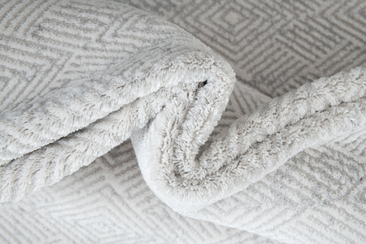 Rund Teppich Davos Cilia in Grau von Hadorn™ - Lifestyle Image
