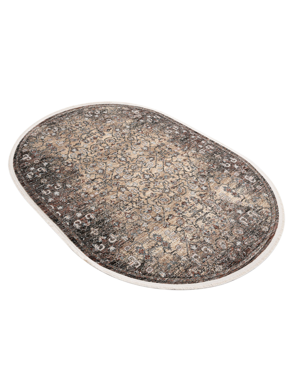 Oval Teppich Zora Blege in Braun von Hadorn™ - Lifestyle Image