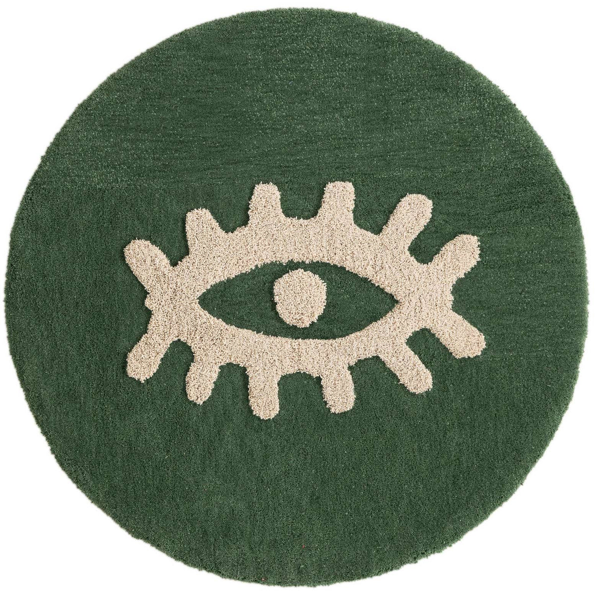 Rund Teppich AI Handgetuftet in Grün von Hadorn™ - Lifestyle Image